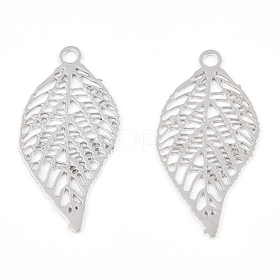 Rack Plating Brass Filigree Pendants KKC-T001-43P-1