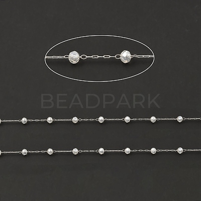 Glass Round Beaded Chains CHS-B003-04A-1