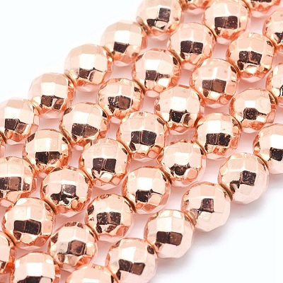 Electroplate Non-magnetic Synthetic Hematite Beads Strands G-L485-03B-LRG-1