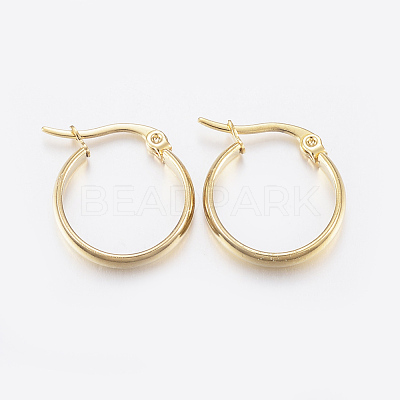 304 Stainless Steel Hoop Earrings X-EJEW-G239-51G-1