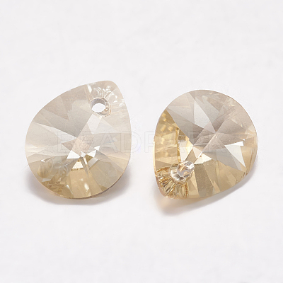 Faceted K9 Glass Rhinestone Charms RGLA-F053-B-001GS-1