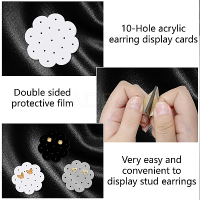 15Pcs 3 Colors Acrylic Earring Organizer Display Stands EDIS-WH20015-001-1