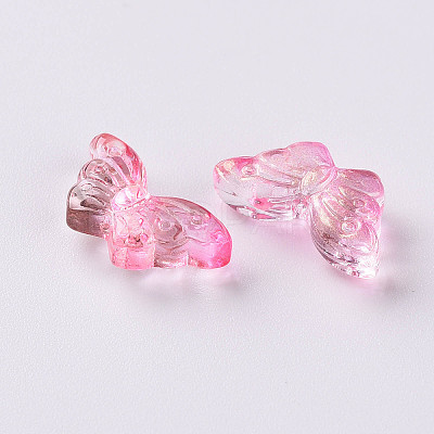 Transparent Spray Painted Glass Beads GLAA-S190-018A-01-1