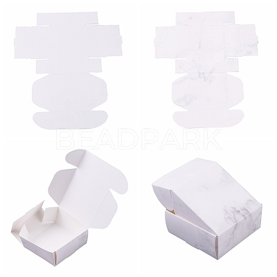 Marble Pattern Foldable Creative Kraft Paper Box CON-CJ0001-05-1