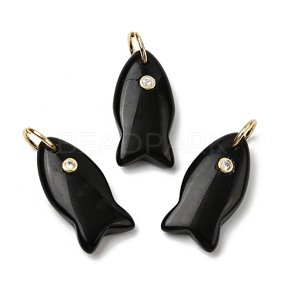 Natural Obsidian Pendants G-A297-01G-09-1