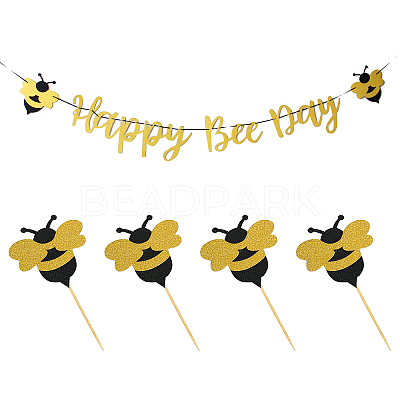 Paper Birthday Party Hanging Decoration Banner AJEW-GA0003-12-1