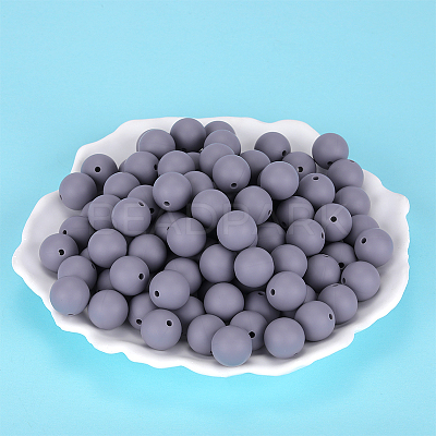 Round Silicone Focal Beads SI-JX0046A-44-1