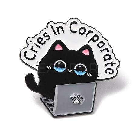 Cries In Corporate Cat Enamel Pins JEWB-B047-01C-1