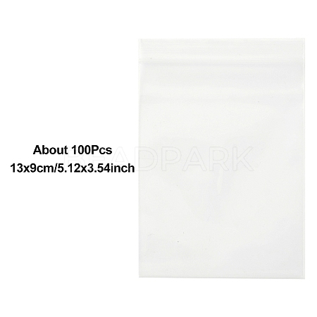 100Pcs Plastic Zip Top Bags OPP-YW0001-07E-1