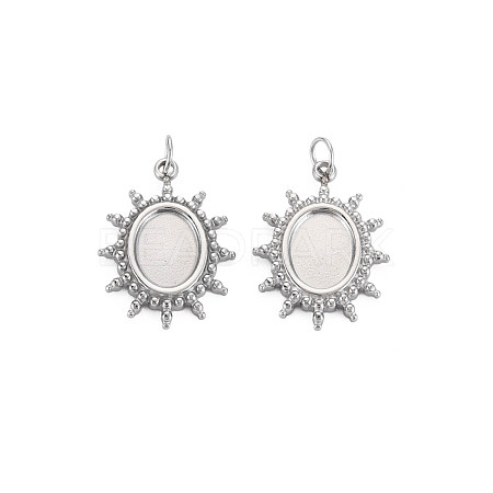 304 Stainless Steel Pendant Enamel Settings STAS-N097-187P-1