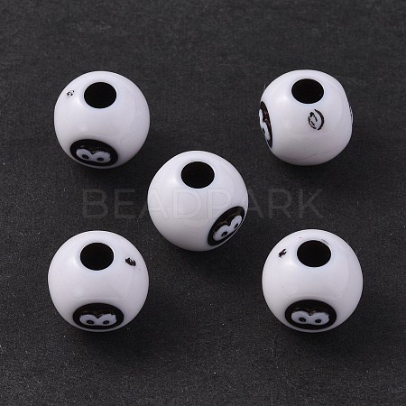 Opaque Acrylic Beads OACR-P007-69-1