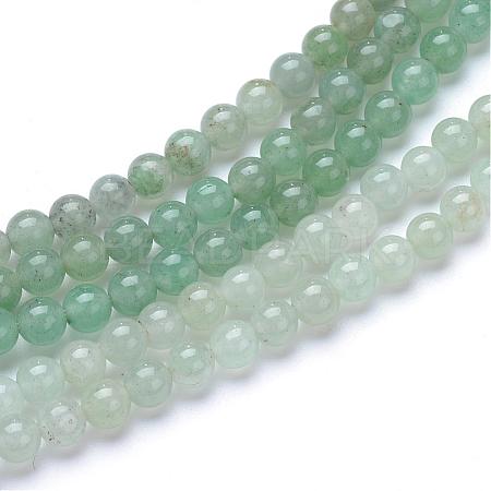 Natural Green Aventurine Bead Strands G-R412-15-10mm-1
