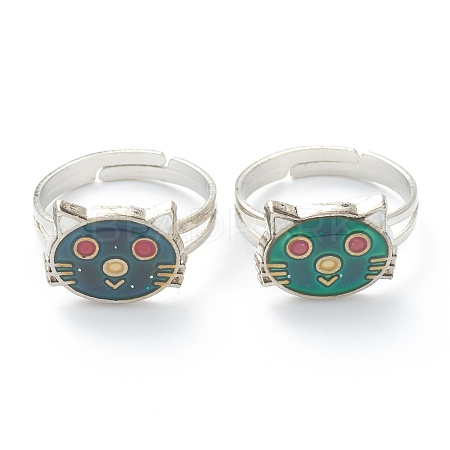 Adjustable Iron Finger Rings RJEW-B032-12P-1