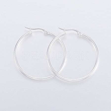 304 Stainless Steel Hoop Earrings LS-EJEW-H327-01E-1