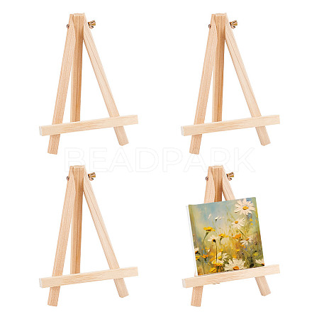 Foldable Wood Triangle Easel WOOD-WH0034-52B-1