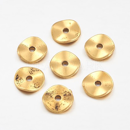 Tibetan Style Alloy Wavy Spacer Beads GLF9350Y-1