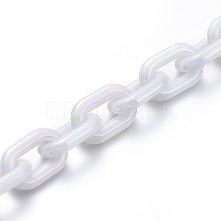 Transparent Acrylic Handmade Cable Chain AJEW-JB00549-1