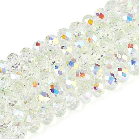 Transparent Glass Beads Strands X-EGLA-N016-4mm-06-1