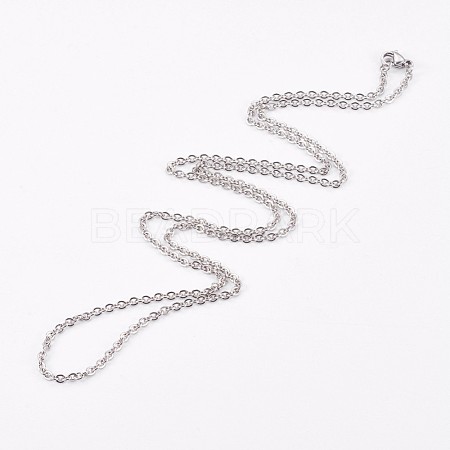 304 Stainless Steel Cable Chain Necklaces NJEW-G270-01P-1