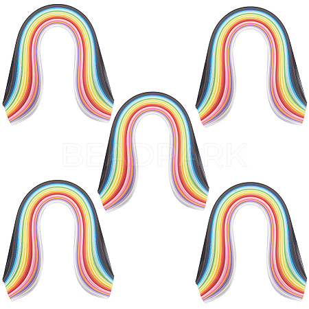 260Pcs 26 Colors Rectangle Quilling Paper Strips DIY-WH20032-31A-1
