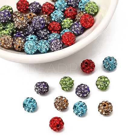 Pave Disco Ball Beads RB-Q195-A6mm-M-1