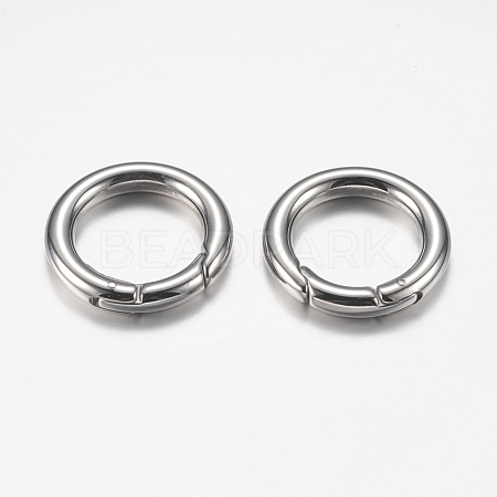 Tarnish Resistant 304 Stainless Steel Spring Gate Rings STAS-F149-22P-1