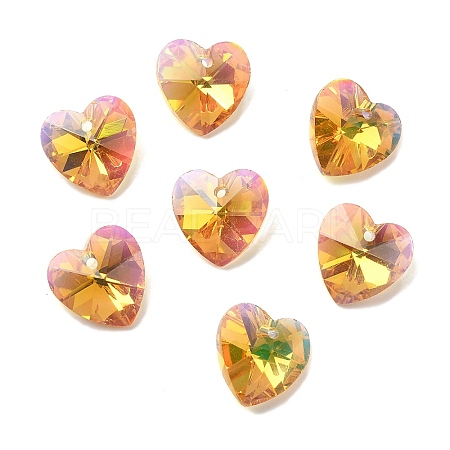 Faceted Glass Charms RGLA-L026-B18-1