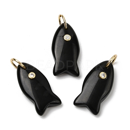 Natural Obsidian Pendants G-A297-01G-09-1