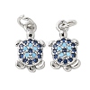 Brass Micro Pave Cubic Zirconia Charms KK-U056-44P-1