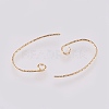 Brass Earring Hooks X-KK-Q735-346G-2