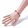 Natural Red Agate/Carnelian Chip Beaded Bracelets BJEW-JB04933-05-4