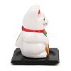 ABS Plastic Solar Powered Maneki-neko Figurines DJEW-B017-01B-01-3
