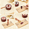 Brass Wax Seal Stamps with Rosewood Handle AJEW-WH0412-0048-3