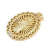 Brass Micro Pave Cubic Zirconia Pendants KK-D409-49G-02-2