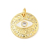 Rack Plating Brass Micro Pave Cubic Zirconia Pendants KK-P277-26G-02-1