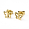 PVD Vacuum Plating 304 Stainless Steel Tiny Hollow Out Butterfly Stud Earrings for Women EJEW-P212-09G-1