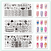 Stainless Steel DIY Nail Art Templates MRMJ-WH0098-044-3