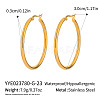 Stainless Steel Hoop Earrings CL5372-3-1