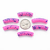 Opaque Spray Painted Acrylic Beads MACR-S372-002F-B06-3