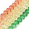 Transparent Painted Glass Beads Strands DGLA-A034-T8mm-A04-2