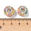 Transparent Resin Rondelle European Beads RESI-S023-06-3