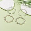 Glass Heart Beaded Stretch Bracelet for Women BJEW-JB08517-2