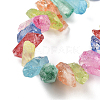 2 Strands Natural Dyed Quartz Pointed Stick Beads Strands G-PA0001-77-3