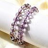 Natural Amethyst Round Beads Stretch Bracelets for Women BJEW-L712-B04-8mm-1