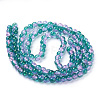Spray Painted Crackle Glass Beads Strands CCG-Q002-6mm-06-2