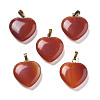 Dyed & Heated Natural Carnelian Pendants G-G956-B52-G-1