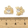 Brass Micro Pave Clear Cubic Zirconia Pendants KK-U013-03G-3