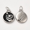 304 Stainless Steel Enamel Pendants STAS-A080-43P-07-1