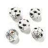 Printed Wood European Beads WOOD-G022-08A-11-1