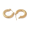 Snake Skin 201 Stainless Steel Half Hoop Earrings for Women EJEW-G385-06G-2